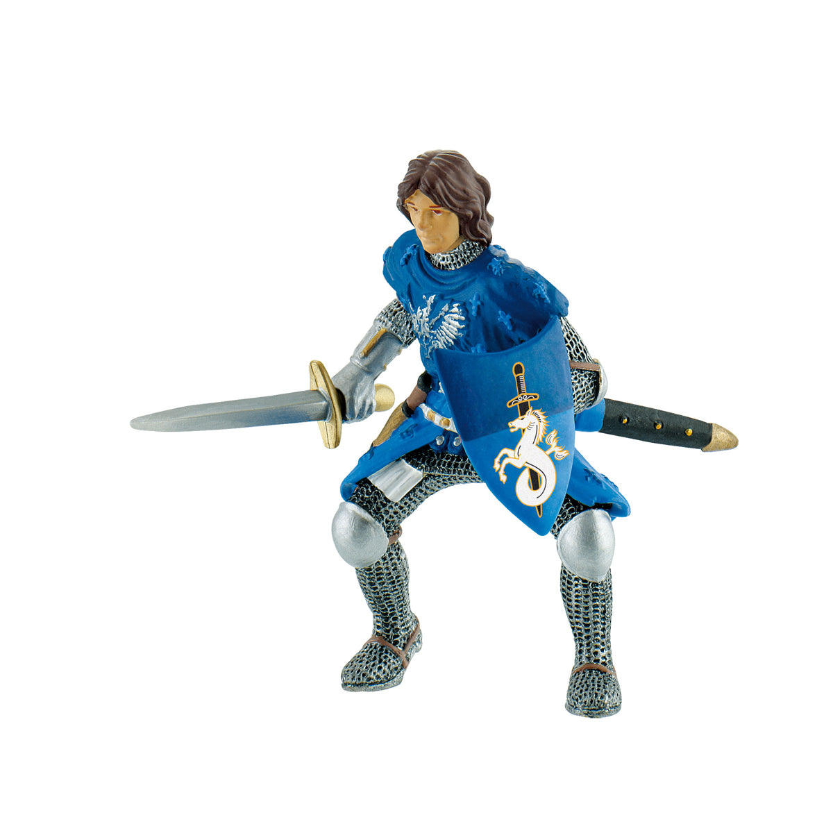Prinz mit Schwert blau Spielfigur