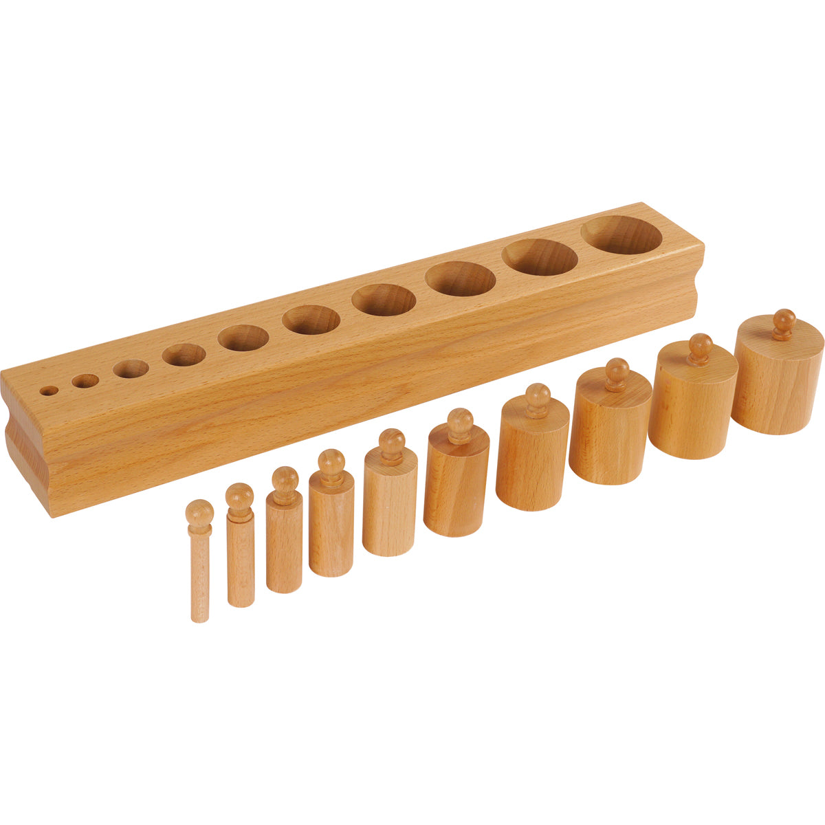 Montessori Block mit Zylindern Set 2
