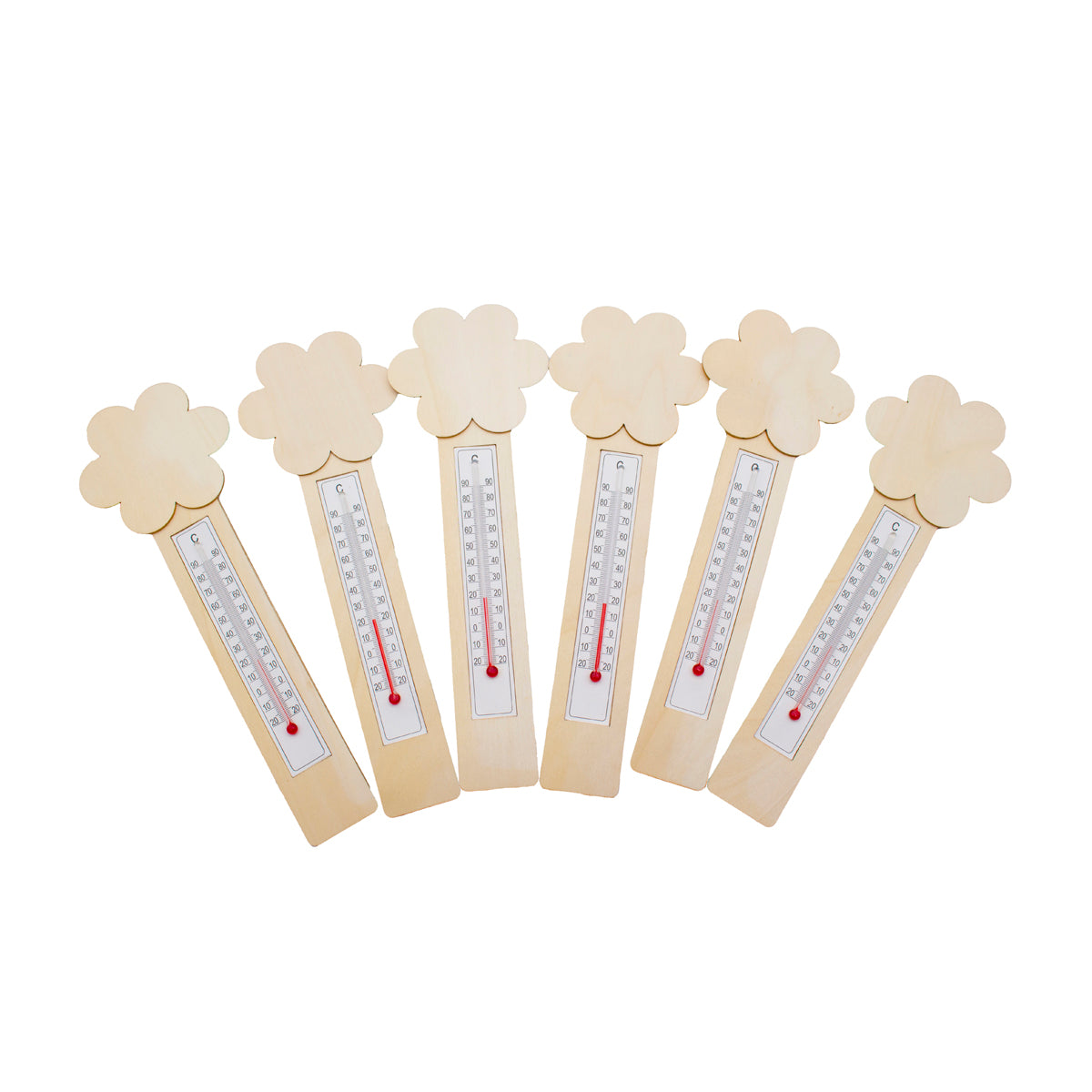 Thermometer DIY Blumen 6er Set