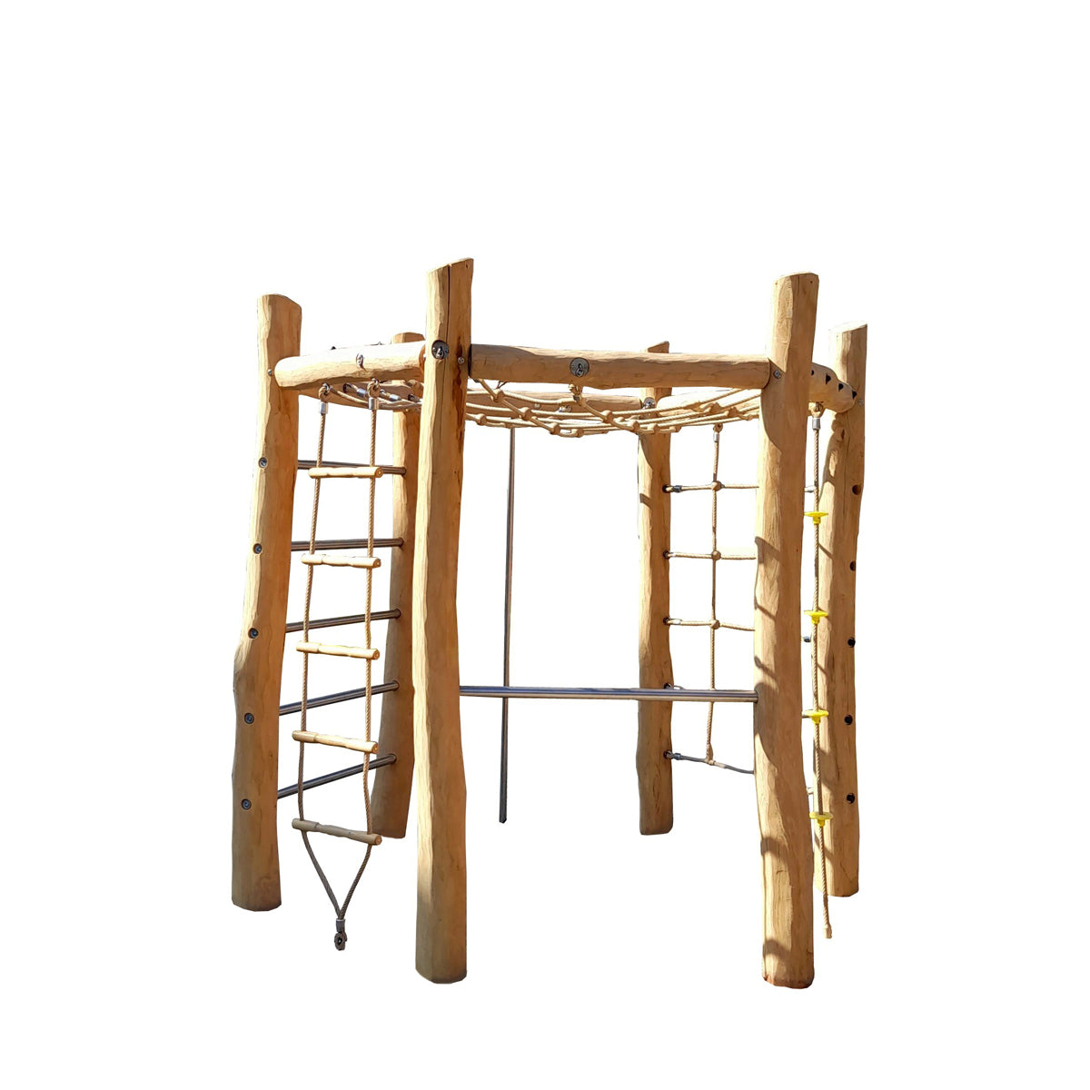 6-Eck-Spielanlage mit Stahllaschen